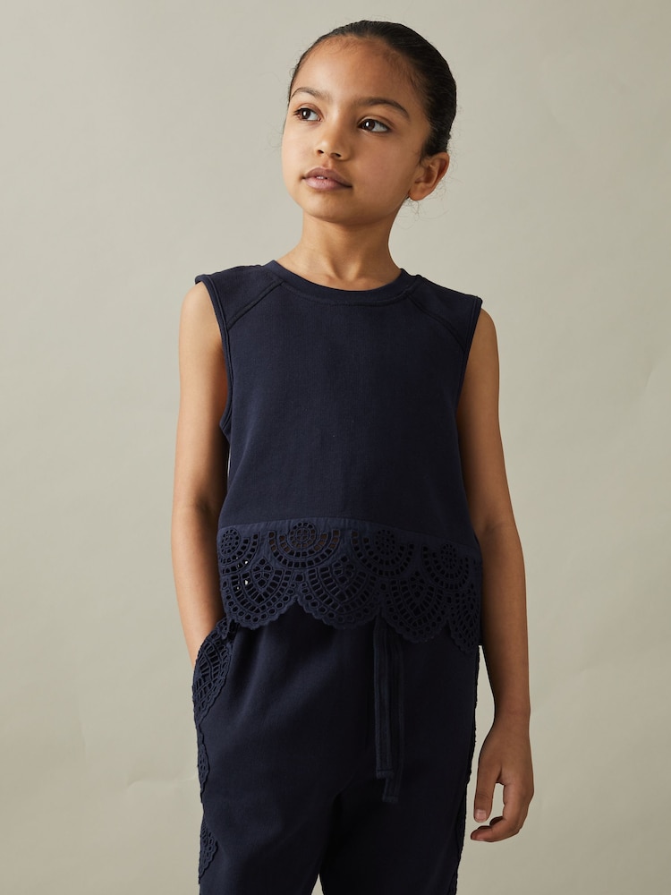 Top con bordado de algodón Sophie de Reiss - Imagen 1 de 6