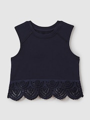 Top con bordado de algodón Sophie de Reiss - Imagen 2 de 6