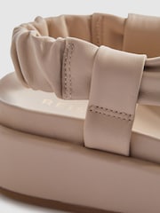 Reiss Nude Melanie Chunky Platform Leather Sandals - Image 5 of 5