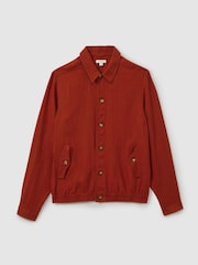 Sobrecamisa de lino con dobladillo elástico Cadiz de Reiss - Imagen 2 de 5