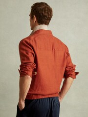 Sobrecamisa de lino con dobladillo elástico Cadiz de Reiss - Imagen 4 de 5