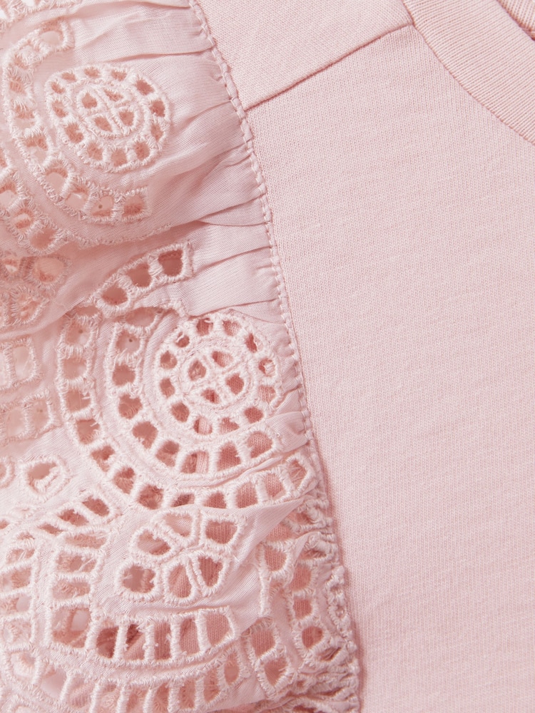 Reiss Pink Jasmine 9-13 yrs Cotton Broderie Top - Image 4 of 4 Reiss Pink Jasmine 9-13 yrs Cotton Broderie Top - Image 4 of 4