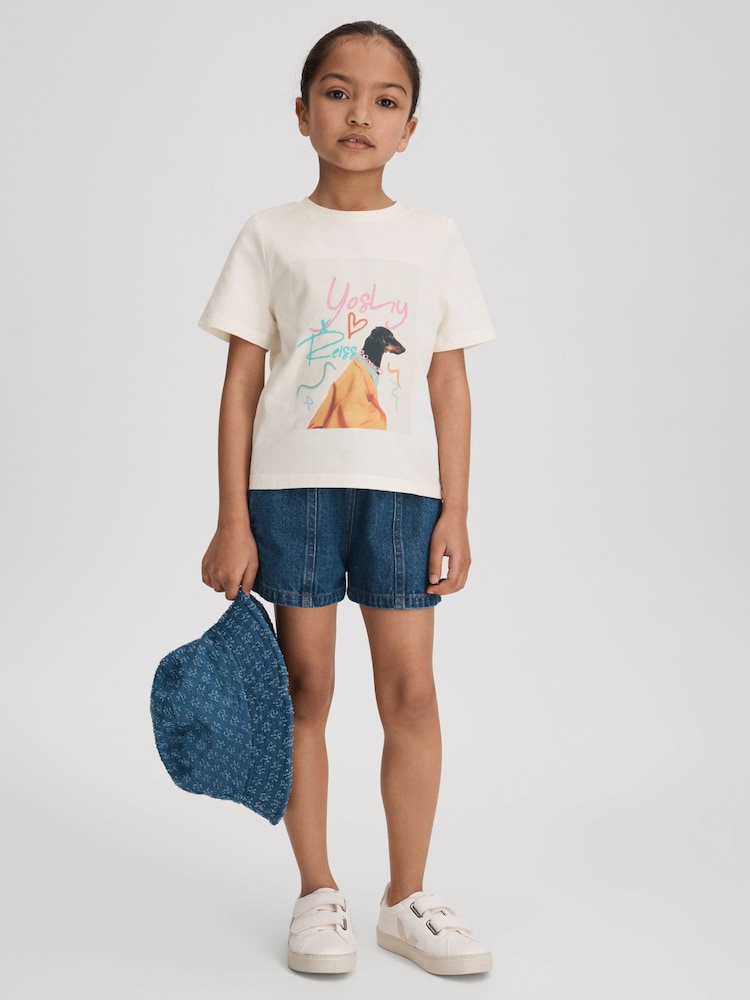 Reiss Multi Yoshy 4-9 yrs Cotton Print T-Shirt - Image 1 of 4 Reiss Multi Yoshy 4-9 yrs Cotton Print T-Shirt - Image 1 of 4