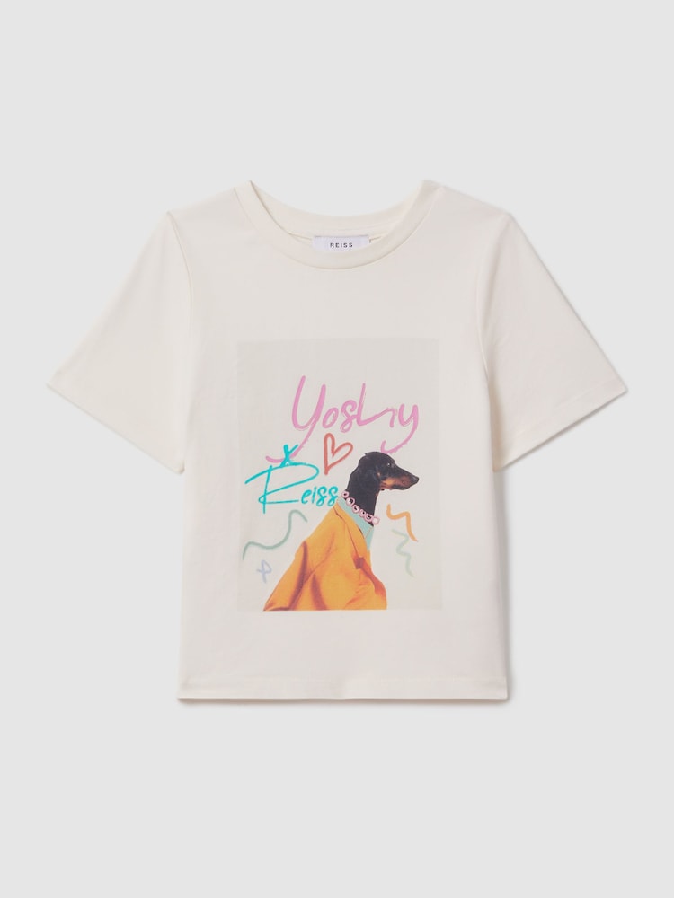 Reiss Multi Yoshy 4-9 yrs Cotton Print T-Shirt - Image 2 of 4 Reiss Multi Yoshy 4-9 yrs Cotton Print T-Shirt - Image 2 of 4