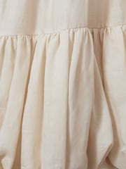Reiss Cream Emery Bubble Hem Removable Strap Mini Dress - Image 6 of 6