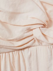 Reiss Neutral Evanna Bustier Bubble Hem Parachute Midi Dress - Image 6 of 6