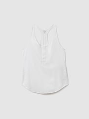 Reiss Ivory Eira Relaxed Cotton Scoop Neck Vest - Image 2 of 6