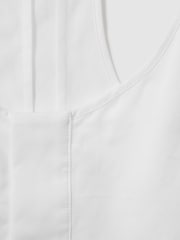 Reiss Ivory Eira Relaxed Cotton Scoop Neck Vest - Image 6 of 6
