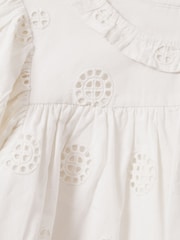 Reiss Ivory Laverne 9-13 yrs Cotton Broderie Blouse - Image 4 of 4