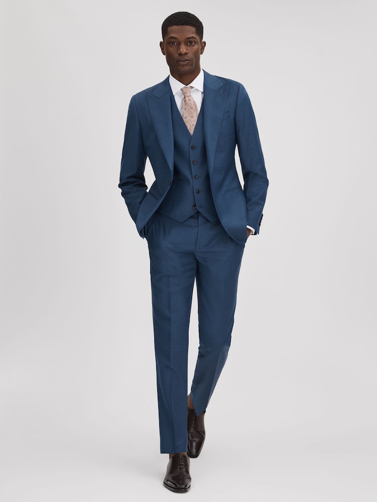 Reiss Oatmeal/Rose Vasari Silk Medallion Print Tie - Image 2 of 5 Reiss Oatmeal/Rose Vasari Silk Medallion Print Tie - Image 2 of 5