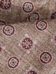 Reiss Oatmeal/Rose Vasari Silk Medallion Print Tie - Image 4 of 5