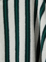 Reiss Green/White Ray 3-9 yrs Hooded Striped Poncho - Image 4 of 4