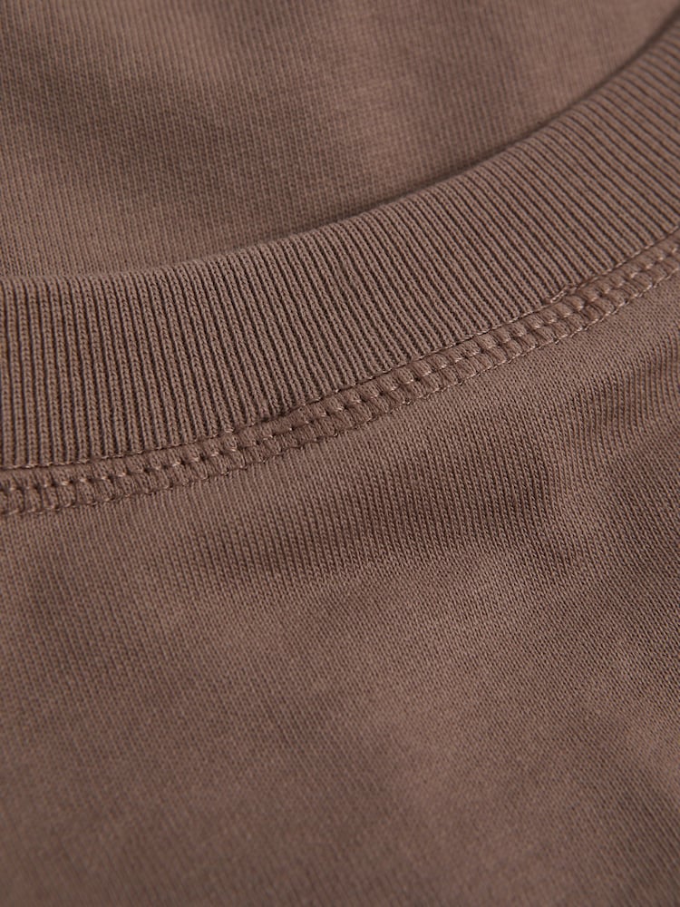 Reiss Deep Taupe Tate Oversized Garment Dye T-Shirt - Image 5 of 5