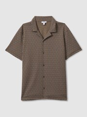 Reiss Multi Grove Jacquard Cuban Collar Shirt - Image 2 of 6