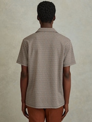 Reiss Multi Grove Jacquard Cuban Collar Shirt - Image 5 of 6