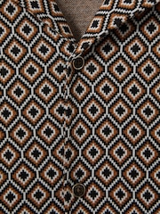 Reiss Multi Grove Jacquard Cuban Collar Shirt - Image 6 of 6
