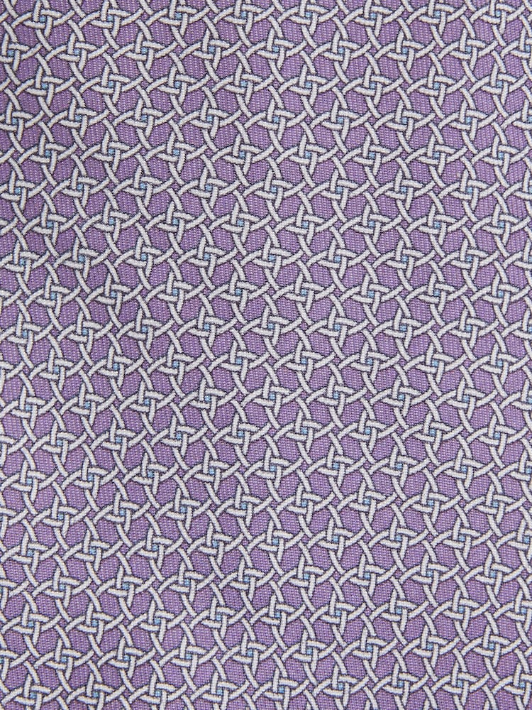 Reiss Orchid Como Silk Geometric Print Tie - Image 5 of 5 Reiss Orchid Como Silk Geometric Print Tie - Image 5 of 5