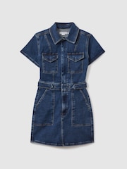Good American Indigo Good American Denim Mini Dress - Image 1 of 5