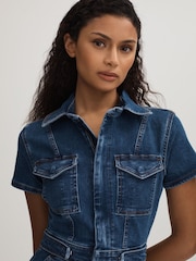 Good American Indigo Good American Denim Mini Dress - Image 3 of 5