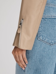 Paige Cropped Leather Jacket - Image 4 of 6