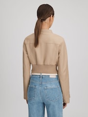 Paige Cropped Leather Jacket - Image 5 of 6