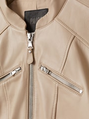 Paige Cropped Leather Jacket - Image 6 of 6