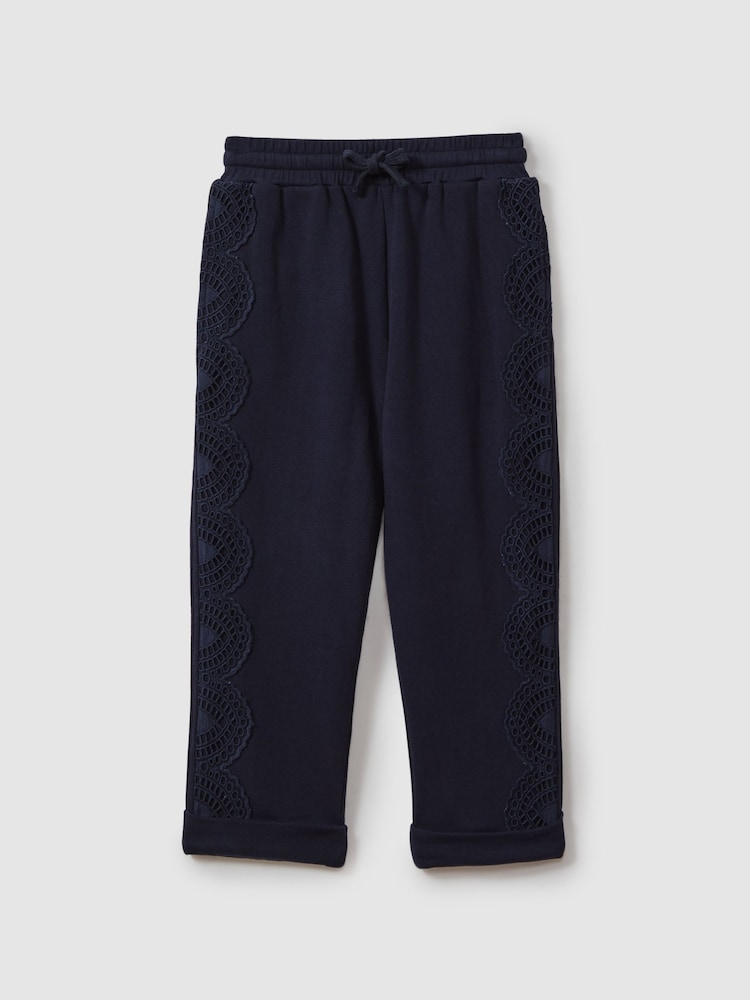Pantalones de algodón con bordado y cintura ajustable Sophie Teen de Reiss - Imagen 2 de 5