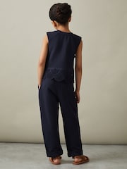 Pantalones de algodón con bordado y cintura ajustable Sophie Teen de Reiss - Imagen 4 de 5