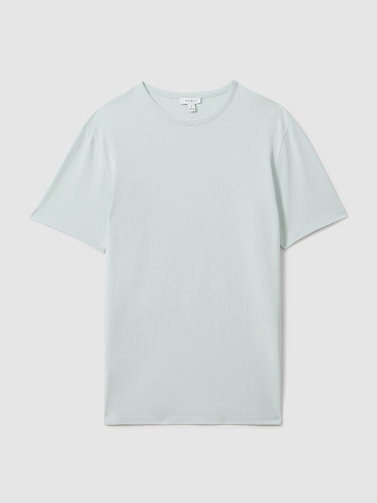 Reiss Mint Melrose Cotton Crew Neck T-Shirt - Image 2 of 6