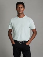 Reiss Mint Melrose Cotton Crew Neck T-Shirt - Image 3 of 6