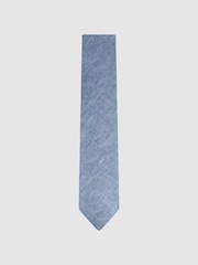 Melange denim - Corbata de lino Vitali de Reiss - Imagen 1 de 5