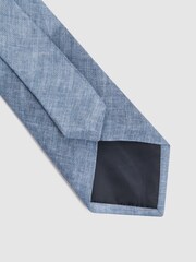 Melange denim - Corbata de lino Vitali de Reiss - Imagen 4 de 5