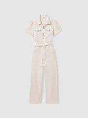 Paige Denim Puff Sleeve Jumpsuit - Imagen 2 de 5