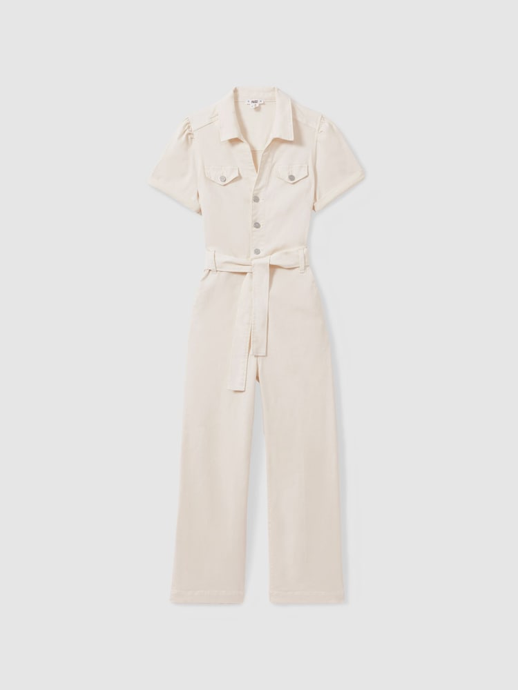 Paige Denim Puff Sleeve Jumpsuit - Imagen 2 de 5