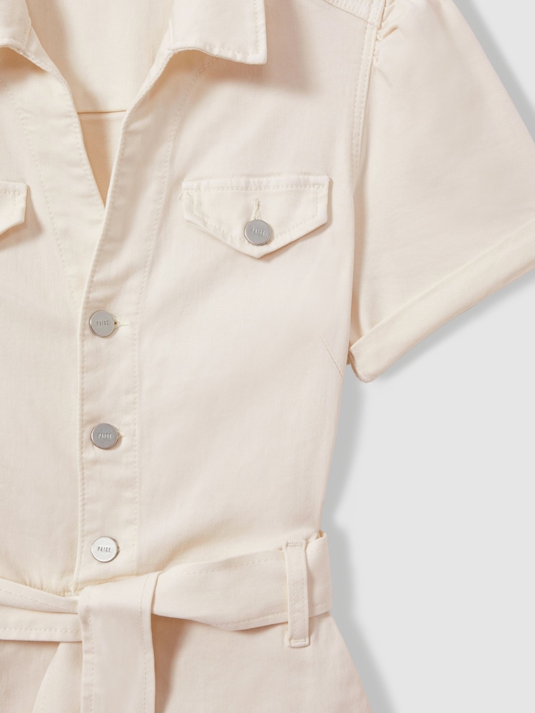 Paige Denim Puff Sleeve Jumpsuit - Imagen 5 de 5