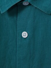 Reiss Seafoam Holiday 13-14 yrs Short Sleeve Linen Shirt - Image 4 of 4