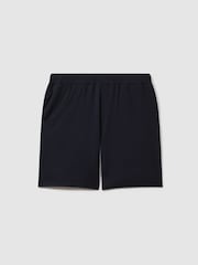 Navy - Reiss - Conor - Shorts a coste con elastico in vita - Image 2 of 5
