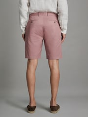 Reiss Dusty Pink Wicket Modern Fit Cotton Blend Chino Shorts - Image 5 of 7