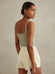 Reiss Sage Verity Ribbed Seam Detail Vest - Image 4 of 5