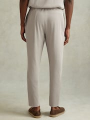 Reiss Silver Cyrus Ribbed Elasticated Waist Trousers - Image 4 of 5