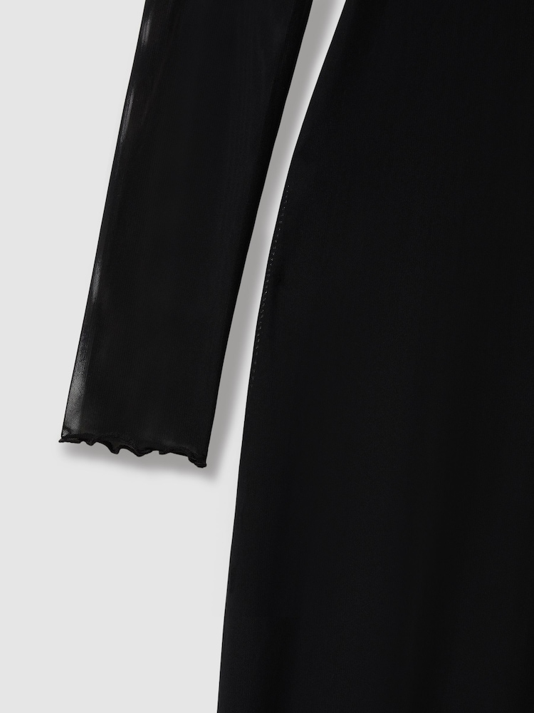 Good American Black Good American Mesh Maxi Dress - Image 5 of 5
