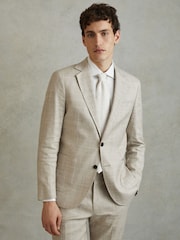 Reiss Cream Giotto Textured Silk Blend Tie - Image 2 of 5