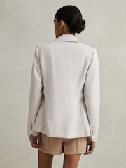 Reiss Light Grey Farrah Petite Single Breasted Suit Blazer with TENCEL™ Fibers - Image 5 of 7