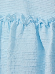 Azul - Vestido de sirsaca con bajo abullonado Emeri de Reiss - Imagen 5 de 5