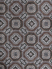 Reiss Tobacco Assisi Silk Medallion Print Tie - Image 5 of 5