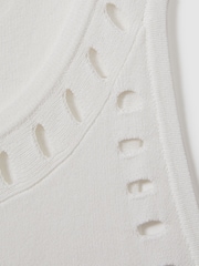 Reiss Ivory Cammi Fitted Cut-Out Detail Vest - Image 5 of 5