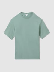Reiss Canton Green Tate Oversized Garment Dye T-Shirt - Image 2 of 5
