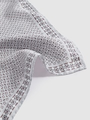 Reiss Soft Ice Nicolo Silk Floral Print Pocket Square - Image 4 of 5
