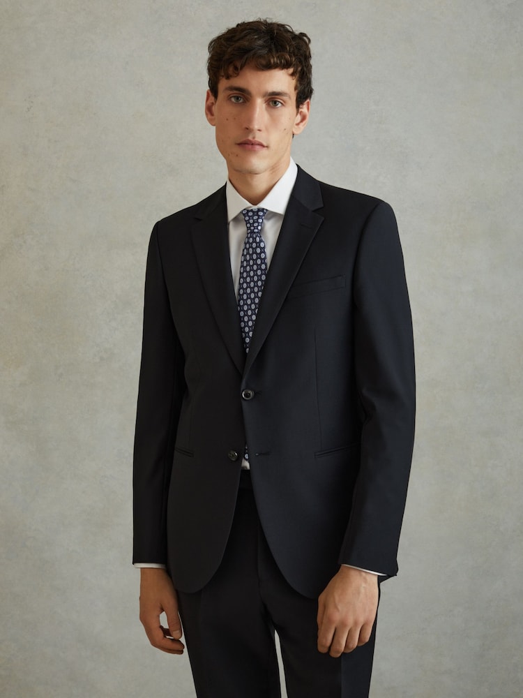 Reiss Eclipse Blue Basilica Silk Floral Print Tie - Image 2 of 5