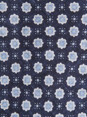 Reiss Eclipse Blue Basilica Silk Floral Print Tie - Image 5 of 5